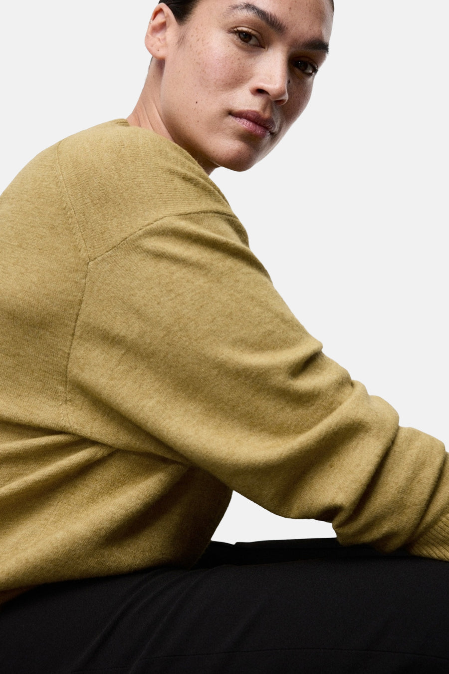 Pull met ronde hals - green - MANGO