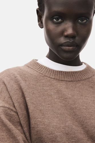 Pull met ronde hals - bruin - MANGO