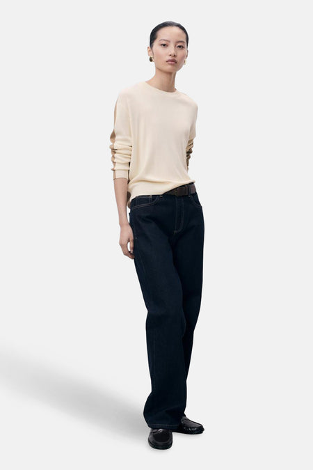Pull à col rond - Beige