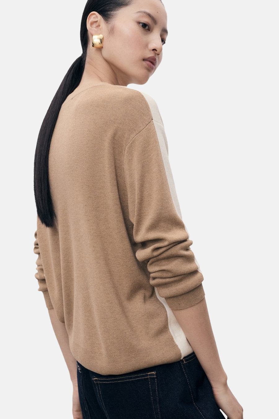 Pull à col rond - Beige - MANGO - 3