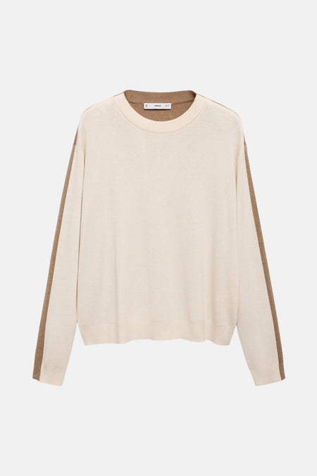 Pull met ronde hals - Beige
