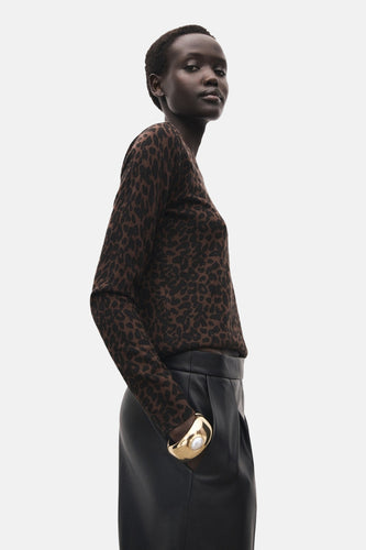 Pull met ronde hals - bruin - MANGO