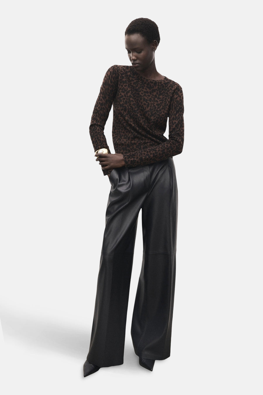 Pull met ronde hals - bruin - MANGO