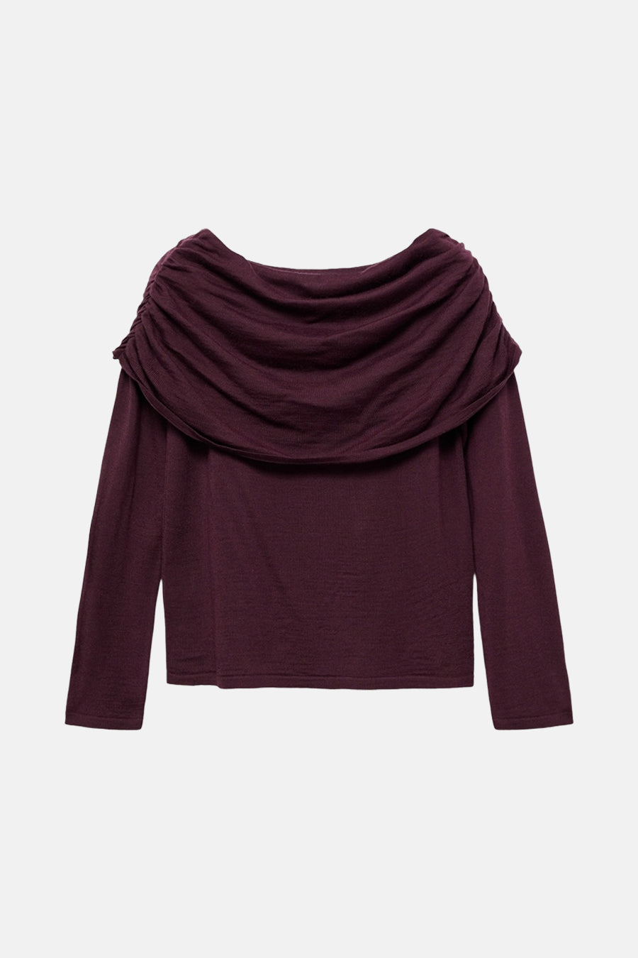 Pull met ronde hals - bordeaux - MANGO