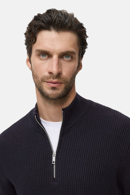Pull met rolkraag - blauw