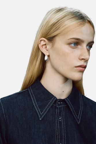 Oorring zilver - MANGO - MANGO