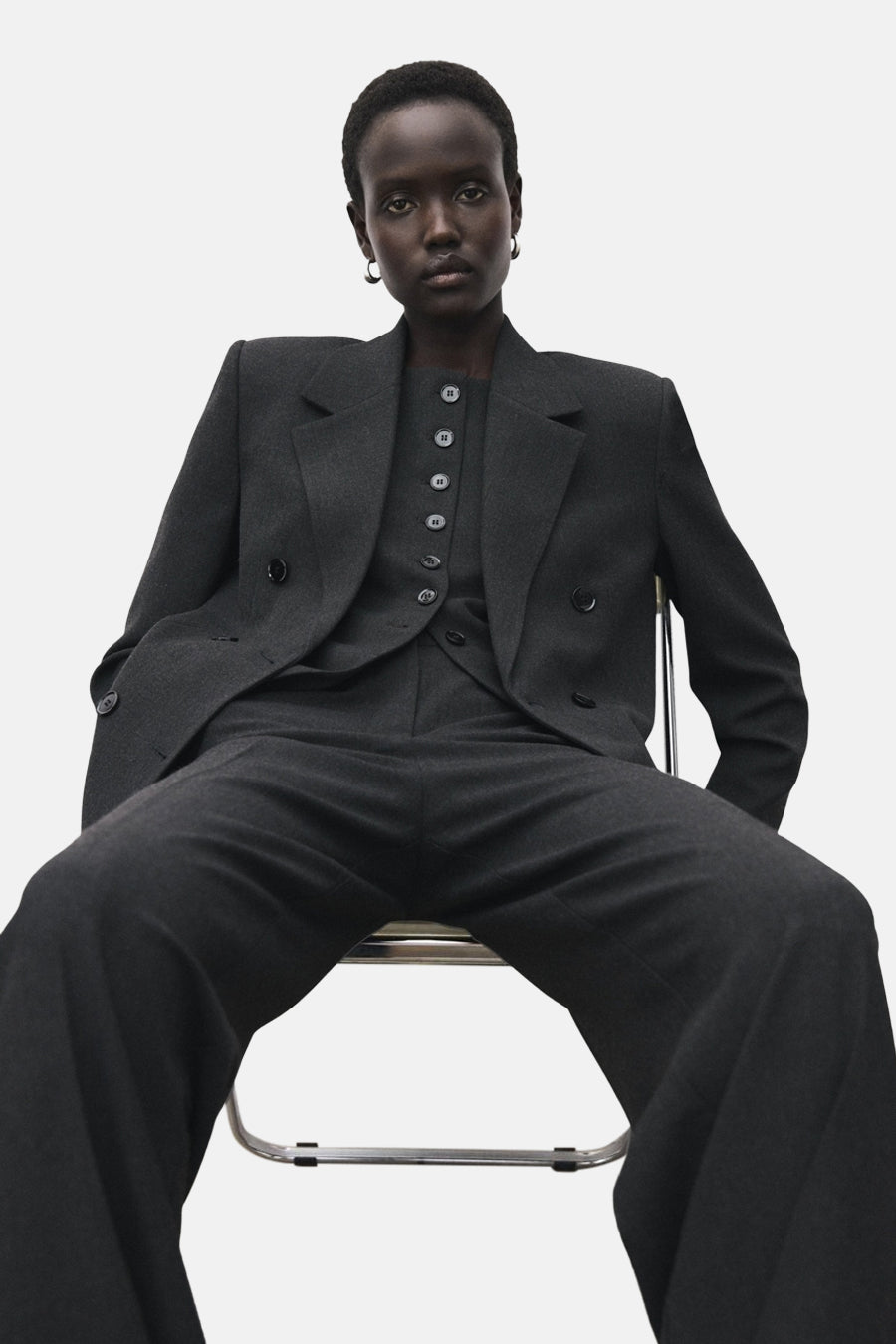 Kostuumbroek - grijs - MANGO