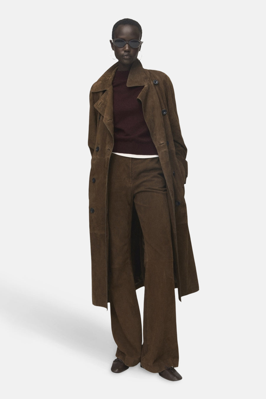 Pull met ronde hals - bordeaux - MANGO