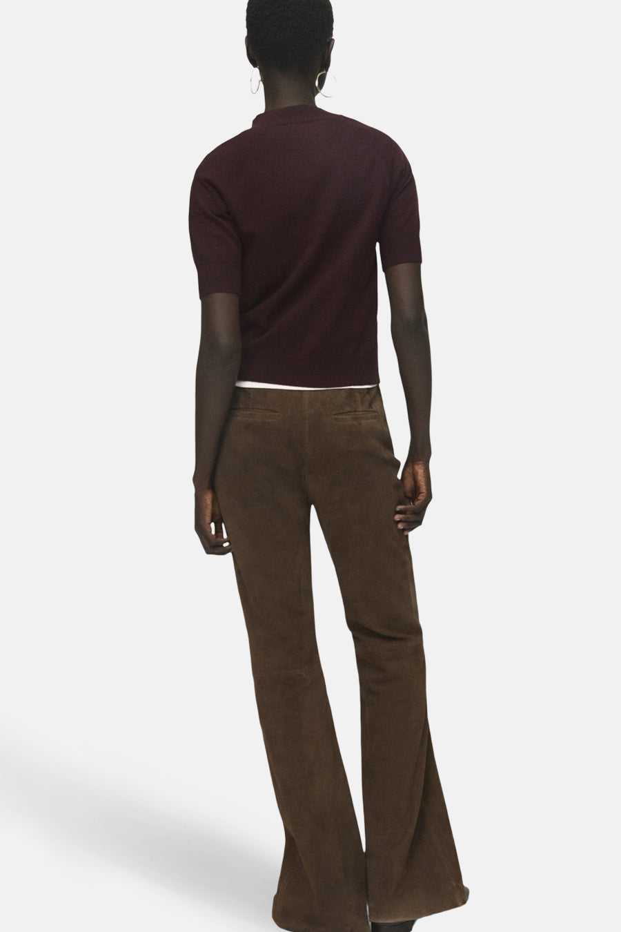 Pull met ronde hals - bordeaux - MANGO