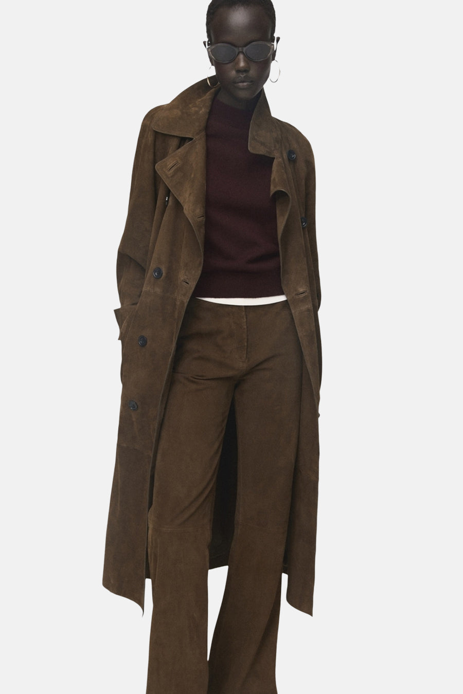 Pull met ronde hals - bordeaux - MANGO