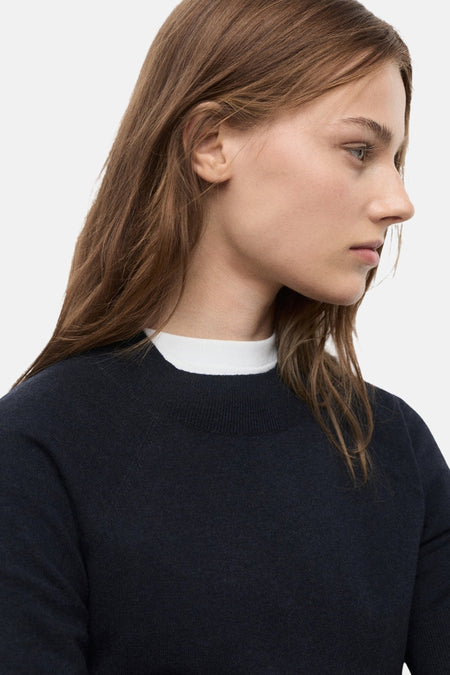 Pull met ronde hals - blauw