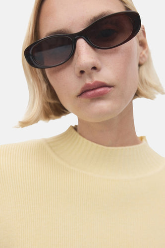 Pull met ronde hals - geel - MANGO