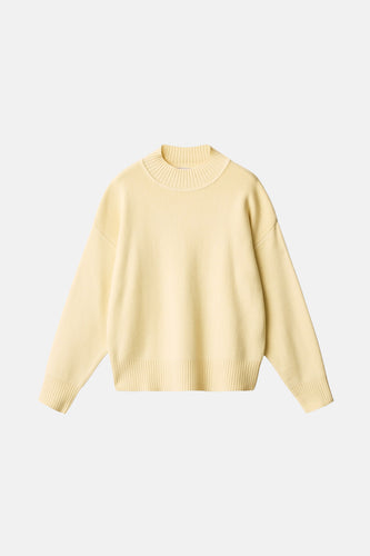 Pull met ronde hals - geel - MANGO