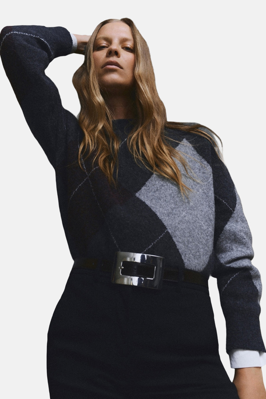 Pull met ronde hals - grijs - MANGO - 2