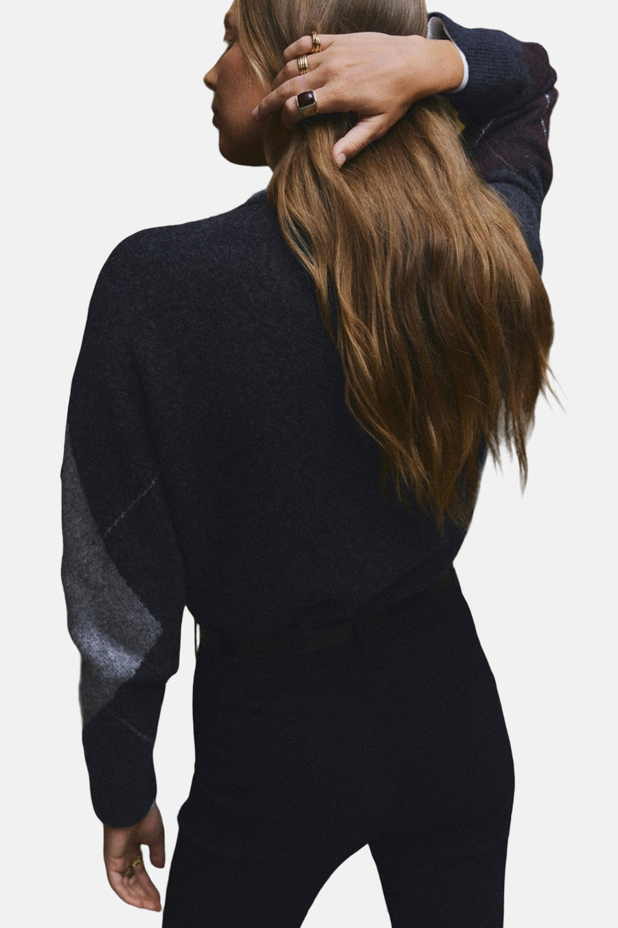 Pull met ronde hals - grijs - MANGO - 3