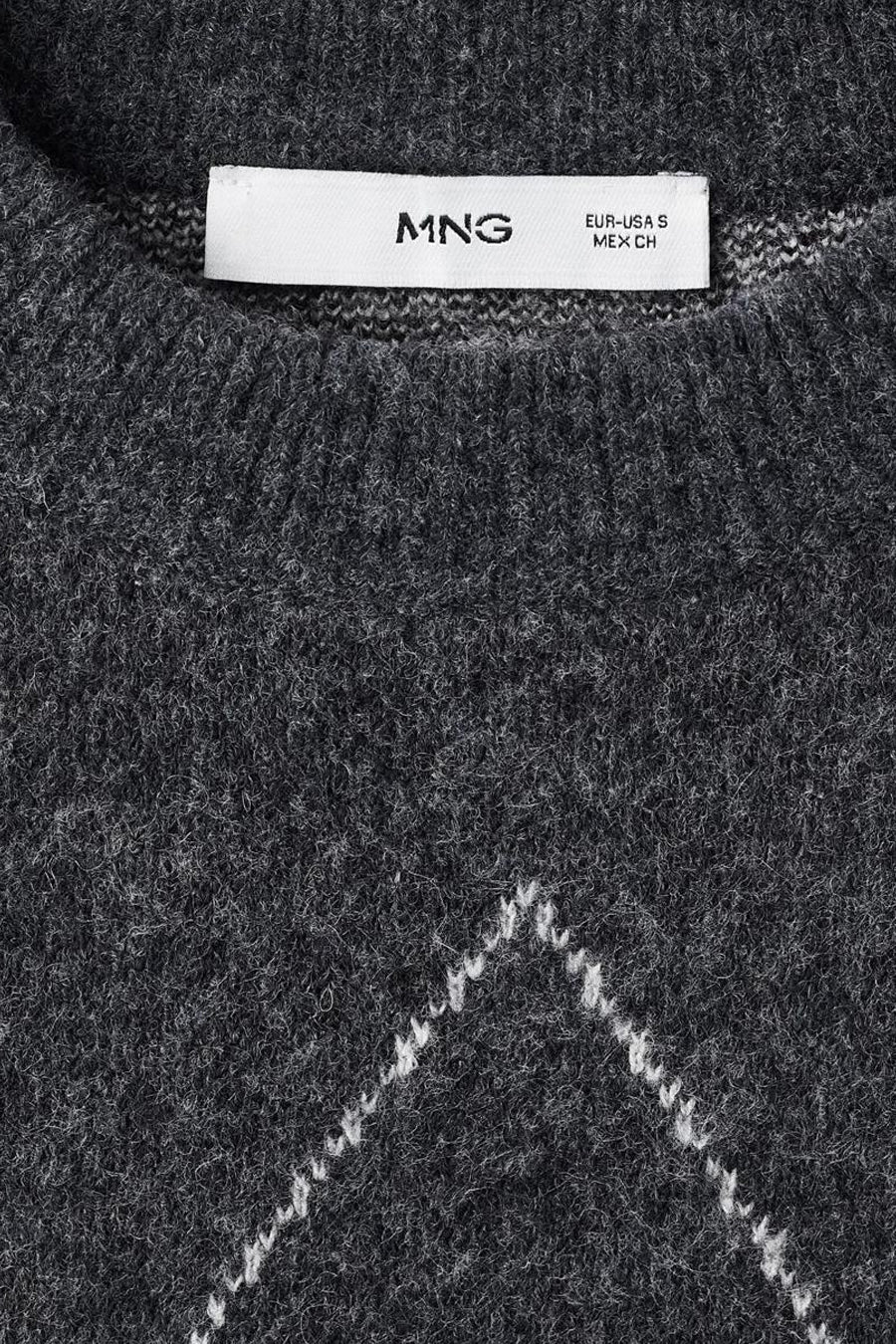 Pull met ronde hals - grijs - MANGO - 4