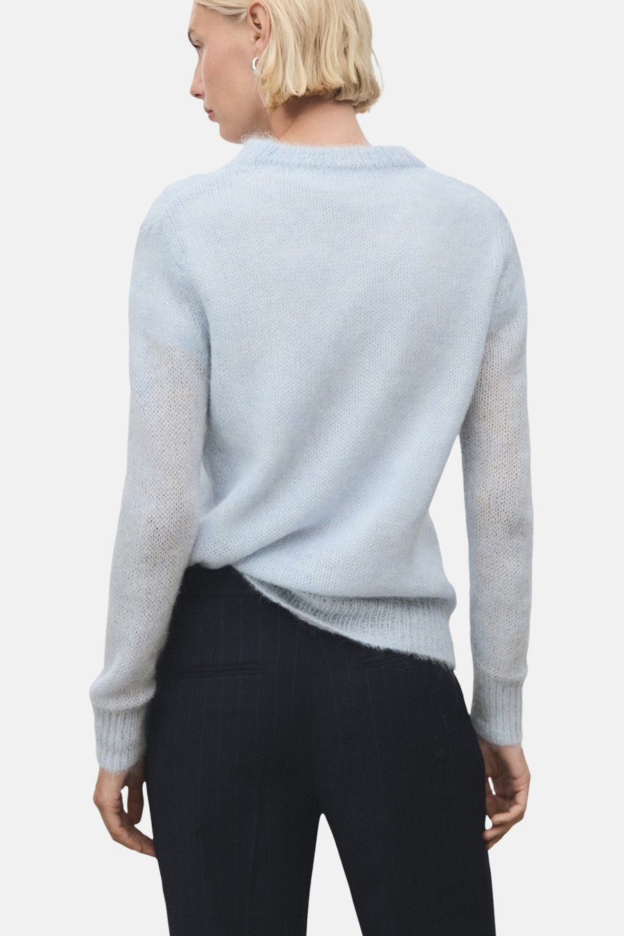 Pull met ronde hals - Blauw - MANGO