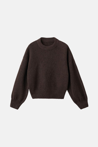 Pull à col rond - brun - MANGO