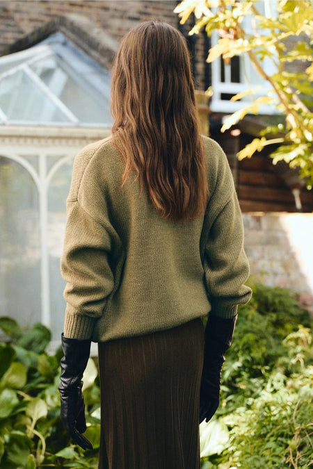 Pull met ronde hals - groen