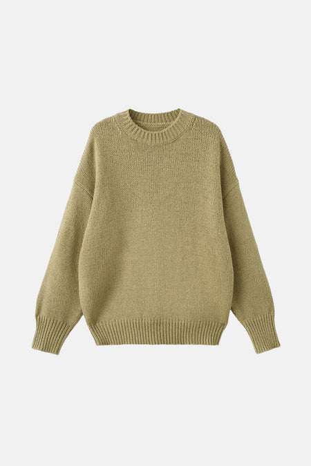 Pull met ronde hals - groen