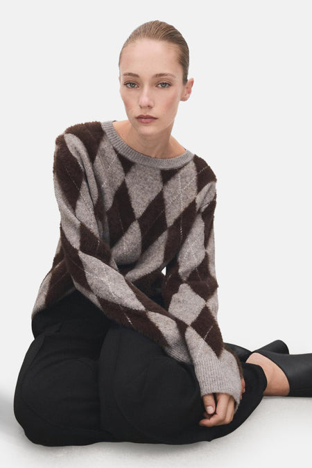 Pull met ronde hals - Multicolor