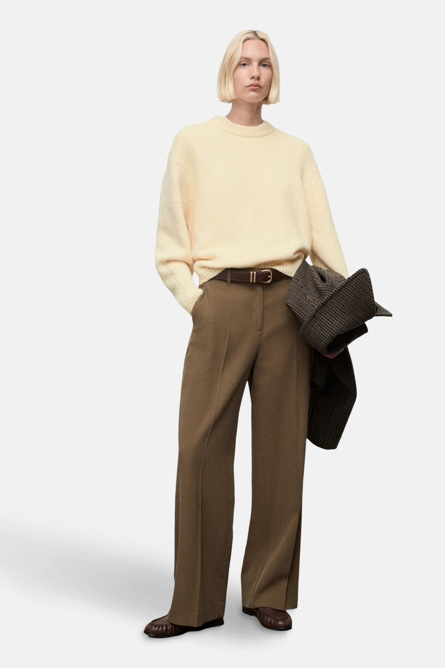 Pull à col rond - jaune - MANGO