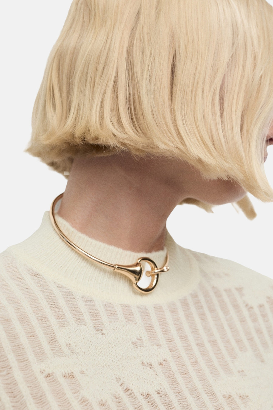 Pull à col rond - beige - MANGO