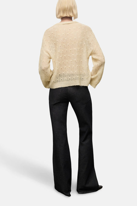 Trui met ronde hals beige - MANGO