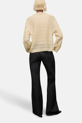 Pull à col rond - beige - MANGO