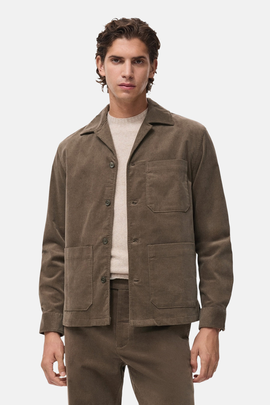 Chemise à manches longues - gris