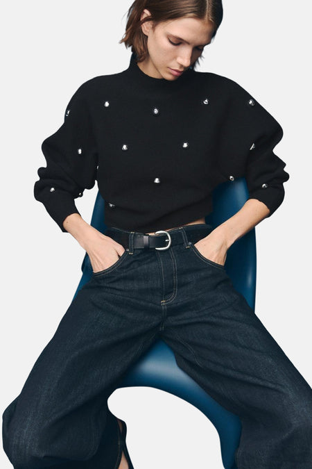 Trui met ronde hals zwart - MANGO