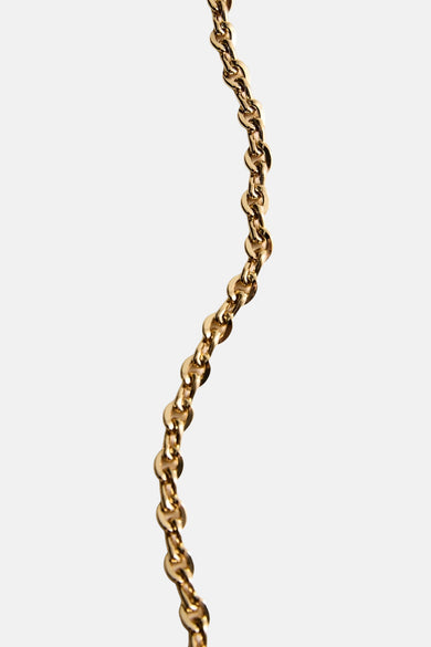 Collier court en or de MANGO, avec maillons et finition brillante.