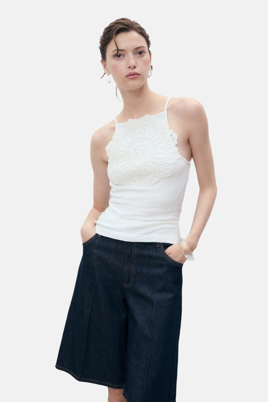 Top - wit - MANGO
