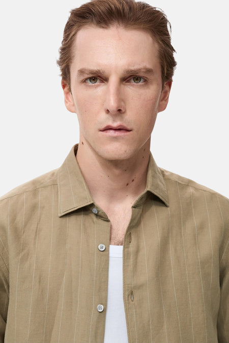 Hemd (lange mouwen) Bruin - MANGO
