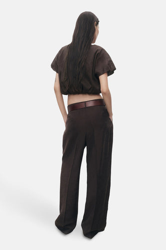 Blouse à manches courtes - brun - MANGO