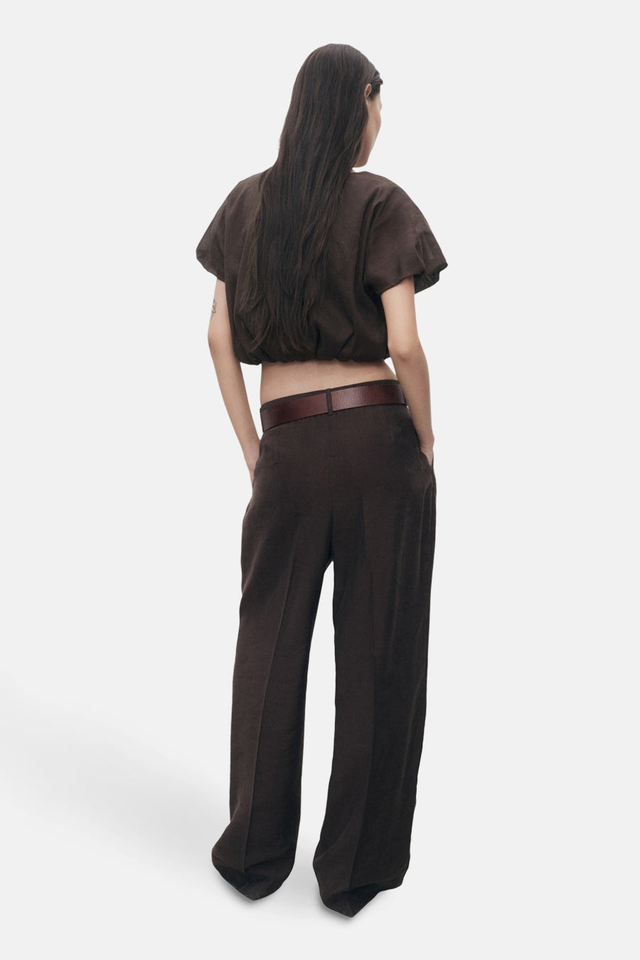 Blouse à manches courtes - brun - MANGO