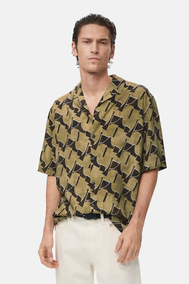 Hemd (korte mouwen) bruin - MANGO