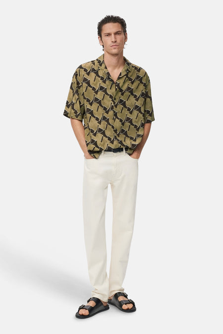 Hemd (korte mouwen) bruin - MANGO