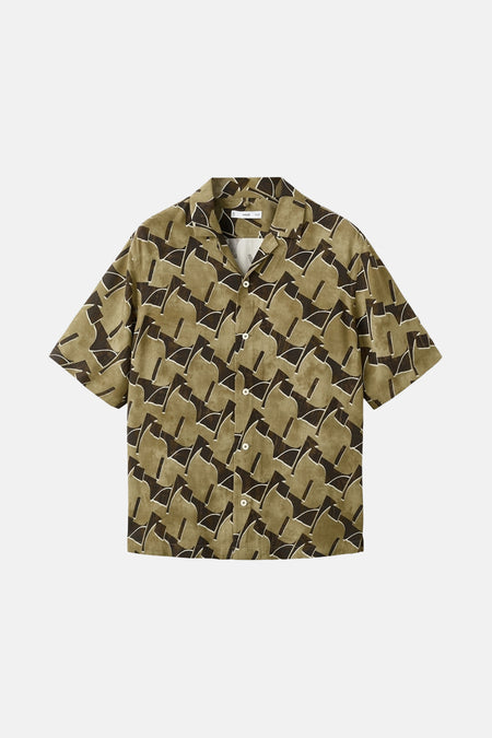 Hemd (korte mouwen) bruin - MANGO