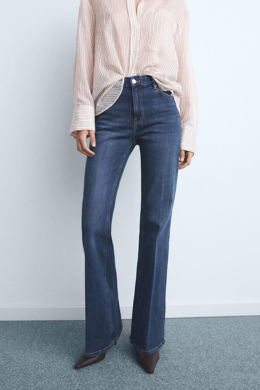 VIOLETA - dark blue denim - MANGO