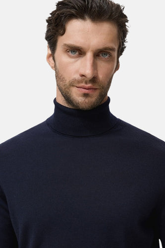 Pull met ronde hals - blauw - MANGO