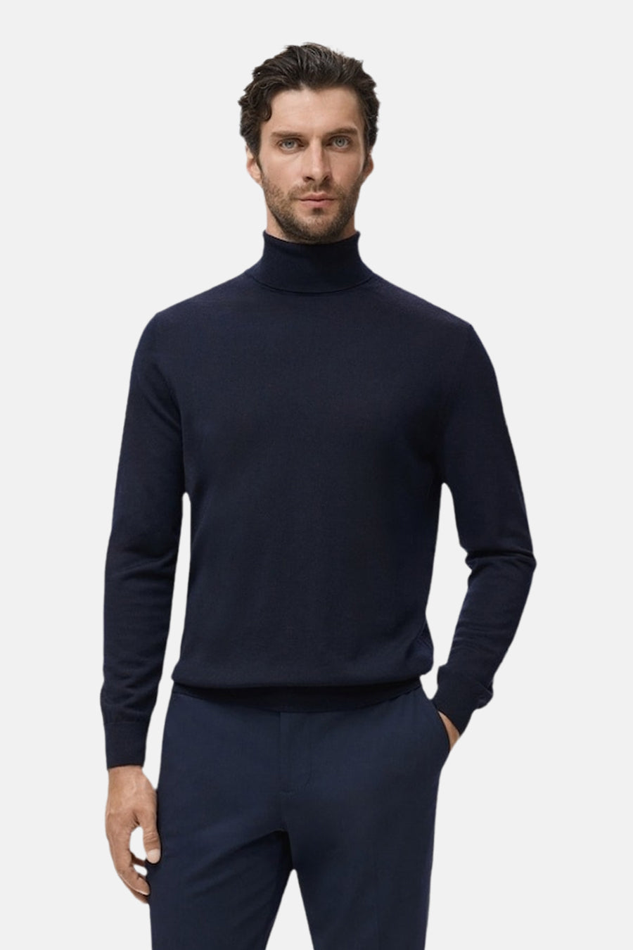 Pull met ronde hals - blauw - MANGO