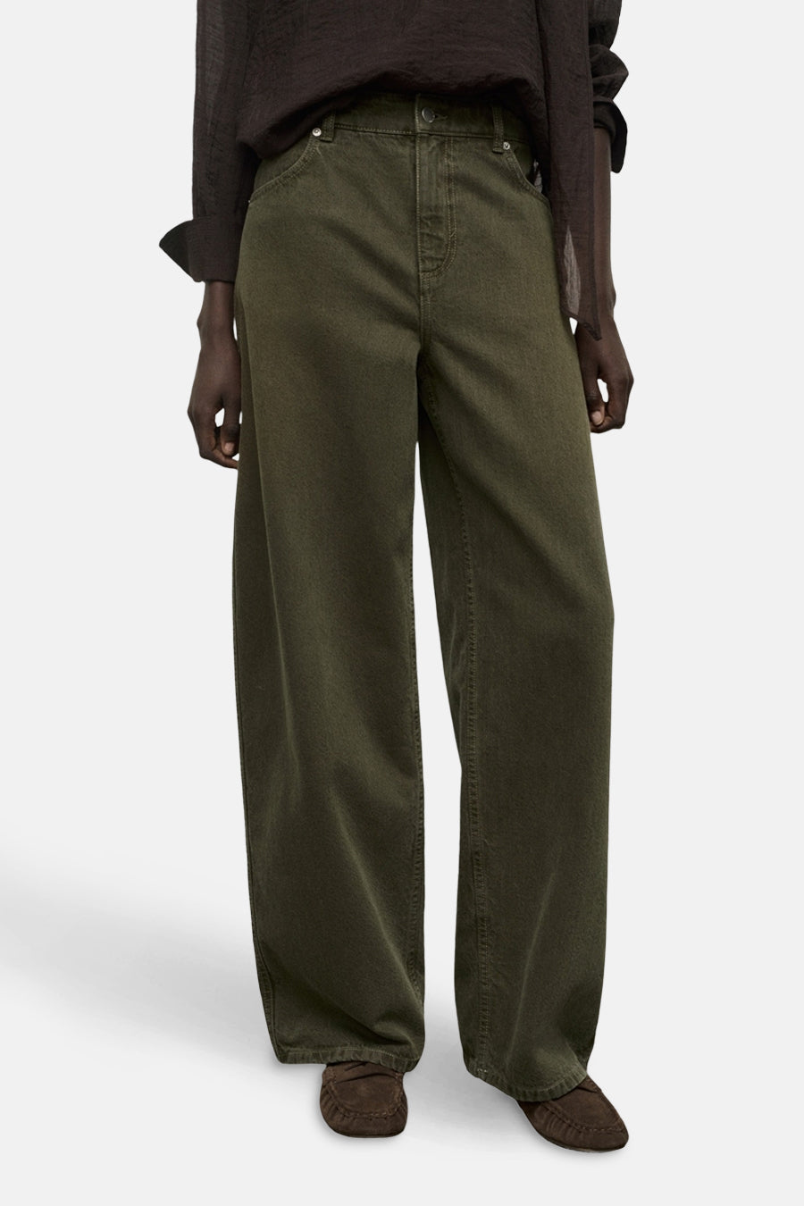 Colored jeans - khaki - MANGO