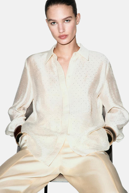 Hemd (lange mouwen) ecru - MANGO