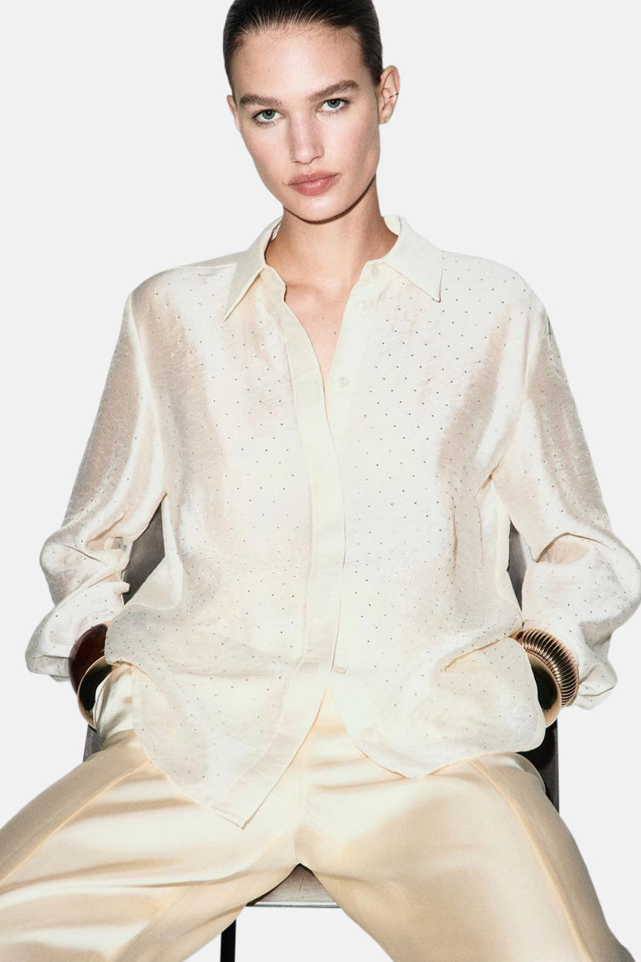 Hemd (lange mouwen) ecru - MANGO