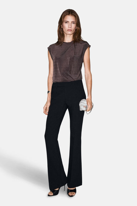 Blouse (korte mouwen) bruin - MANGO