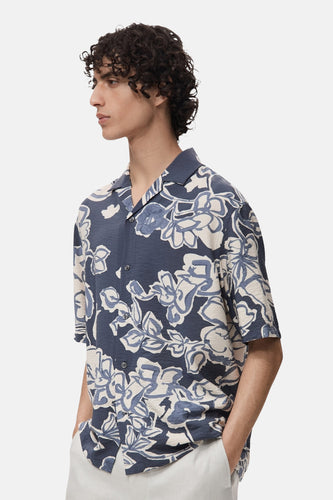 Hemd met korte mouwen - blauw - MANGO