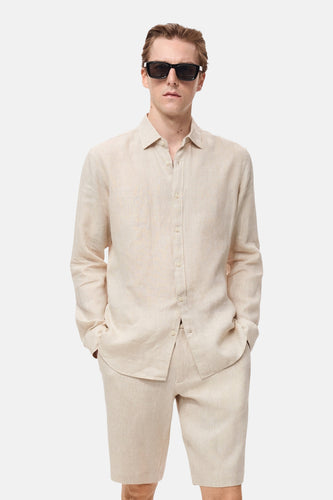 Chemise à manches longues - beige