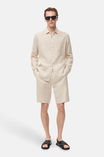 Chemise à manches longues - beige