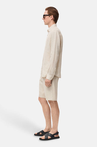 Hemd met lange mouwen - beige - MANGO